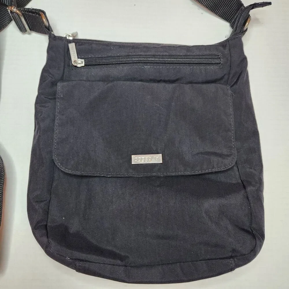 Baggallini Black Crossbody Handbag Purse Bag Traveler